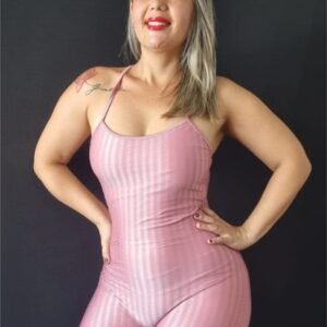 Macaquinho em Poliamida Rosa